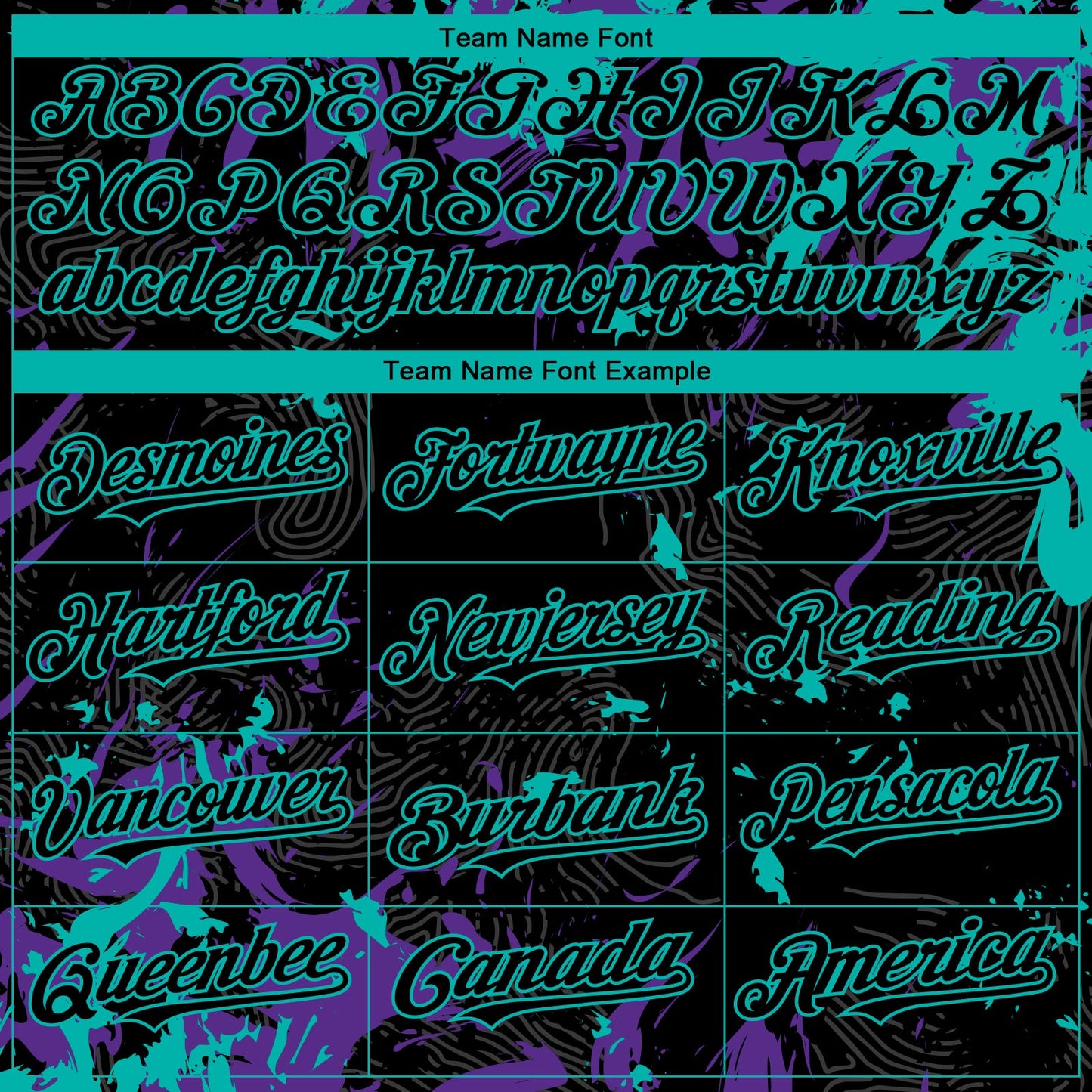 Custom Black Purple-Aqua Splash Authentic Baseball Jersey