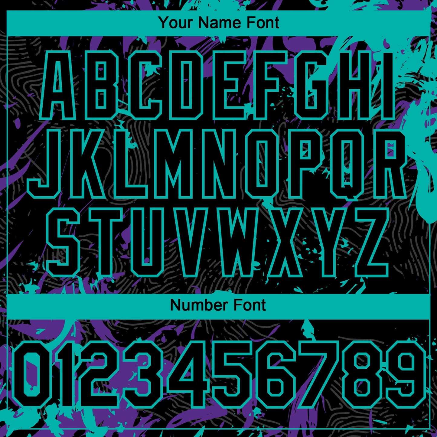 Custom Black Purple-Aqua Splash Authentic Baseball Jersey