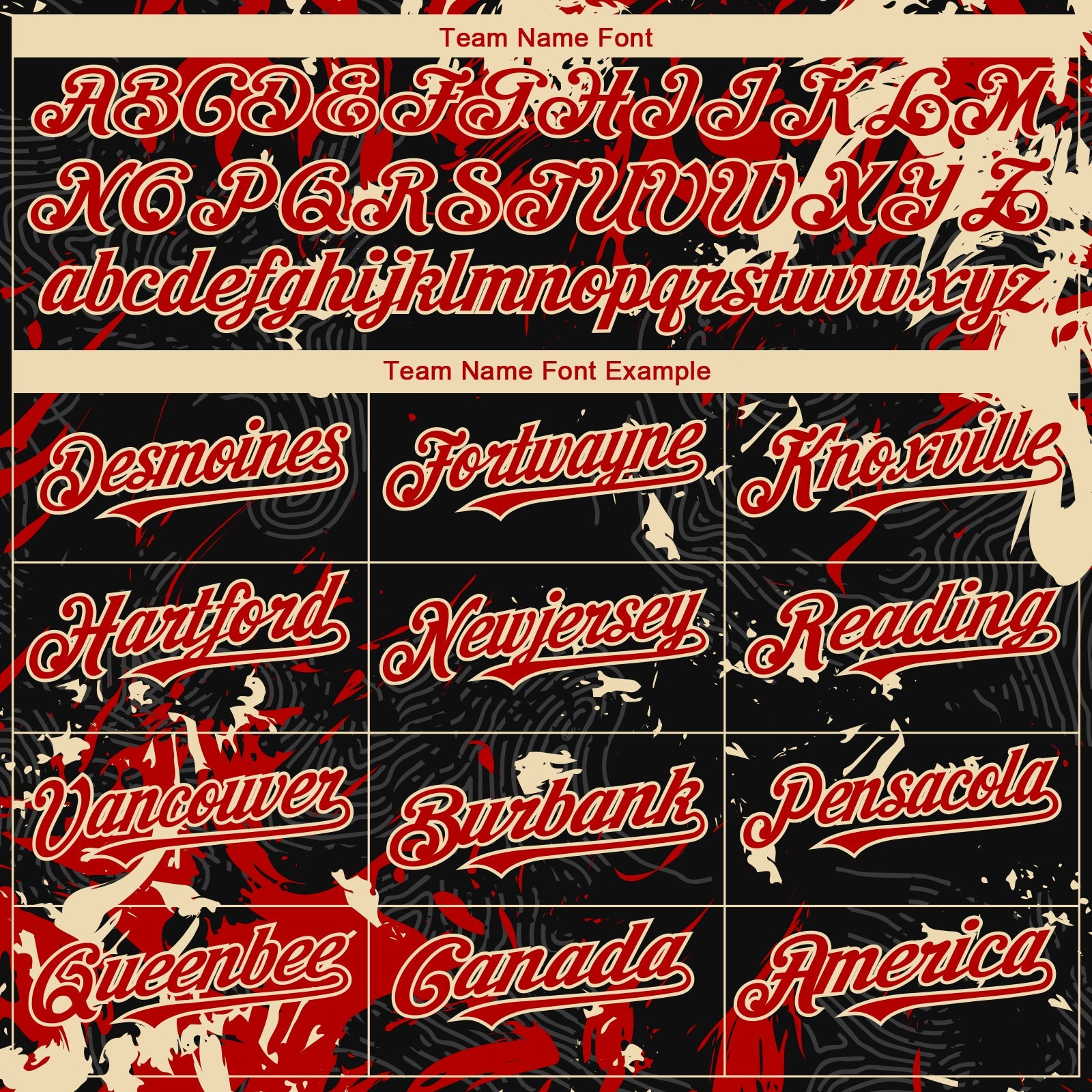 Custom Black Red-Cream Splash Authentic Baseball Jersey