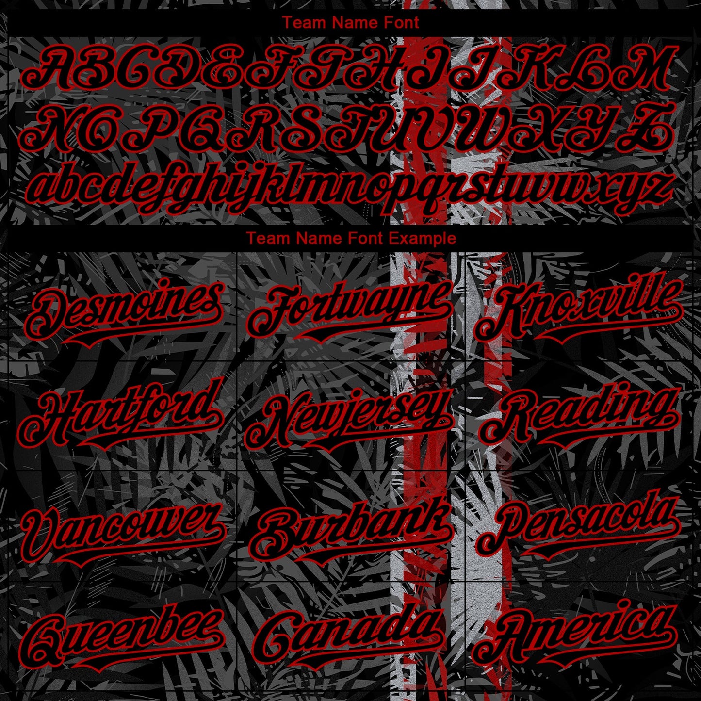Custom Black Red Hawaii Tropical Palm Leaves Authentic Baseball Jersey