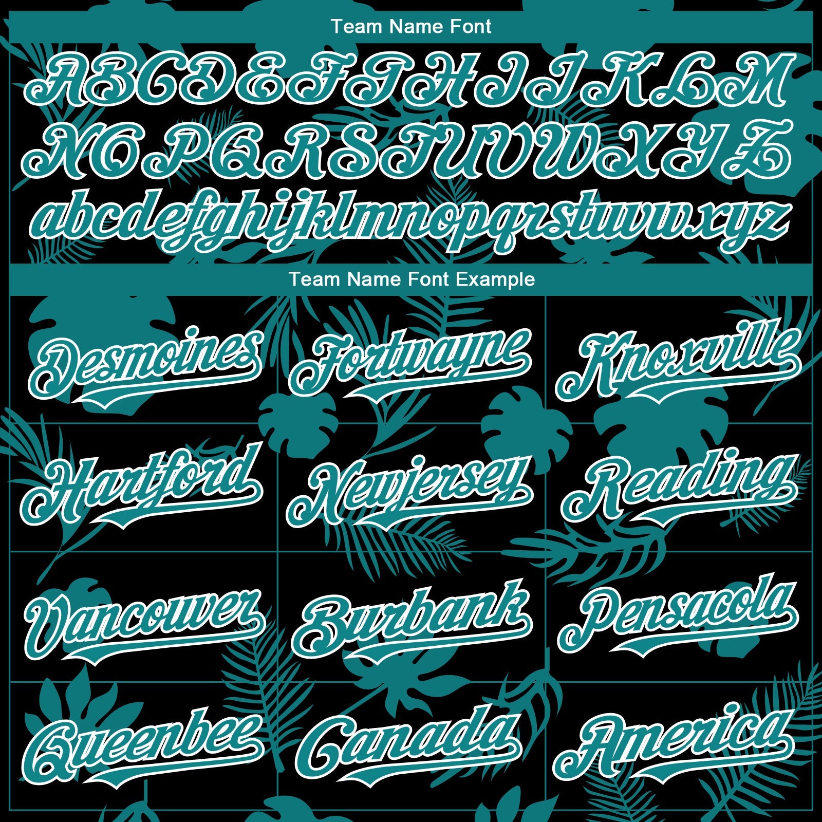 Custom Black Teal-White Hawaii Palm Leaves Authentic Baseball Jersey
