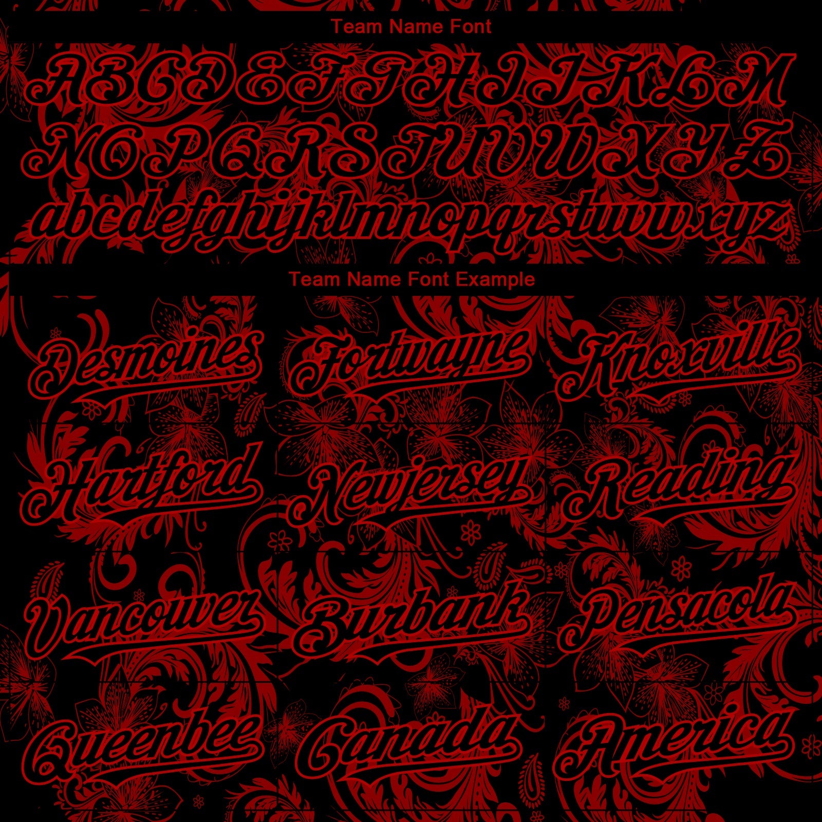 Custom Black Red Flower Authentic Baseball Jersey