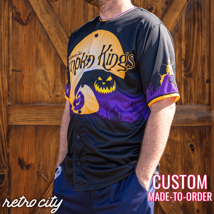 Halloween Town Pumpkin Kings Custom Baseball Jersey