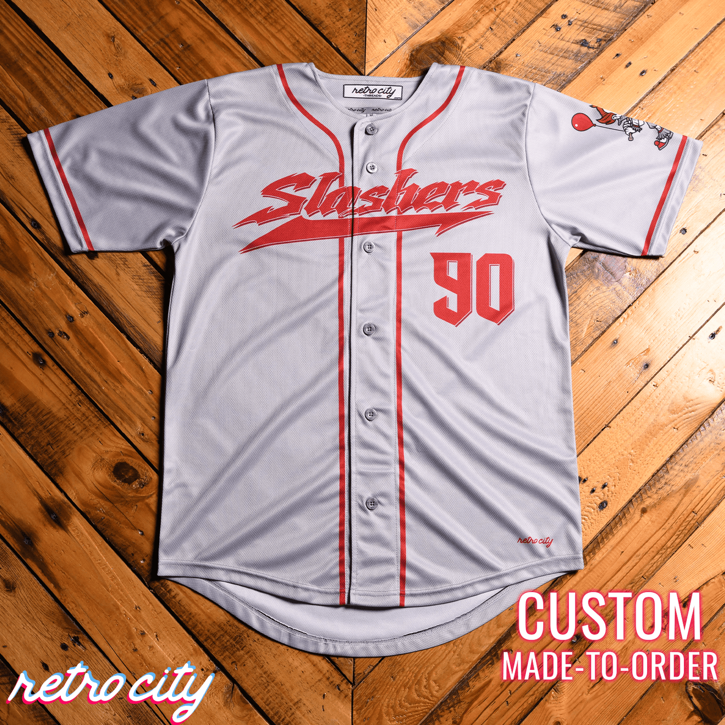 Pennywise Slasher Series Full-Button Baseball Jersey