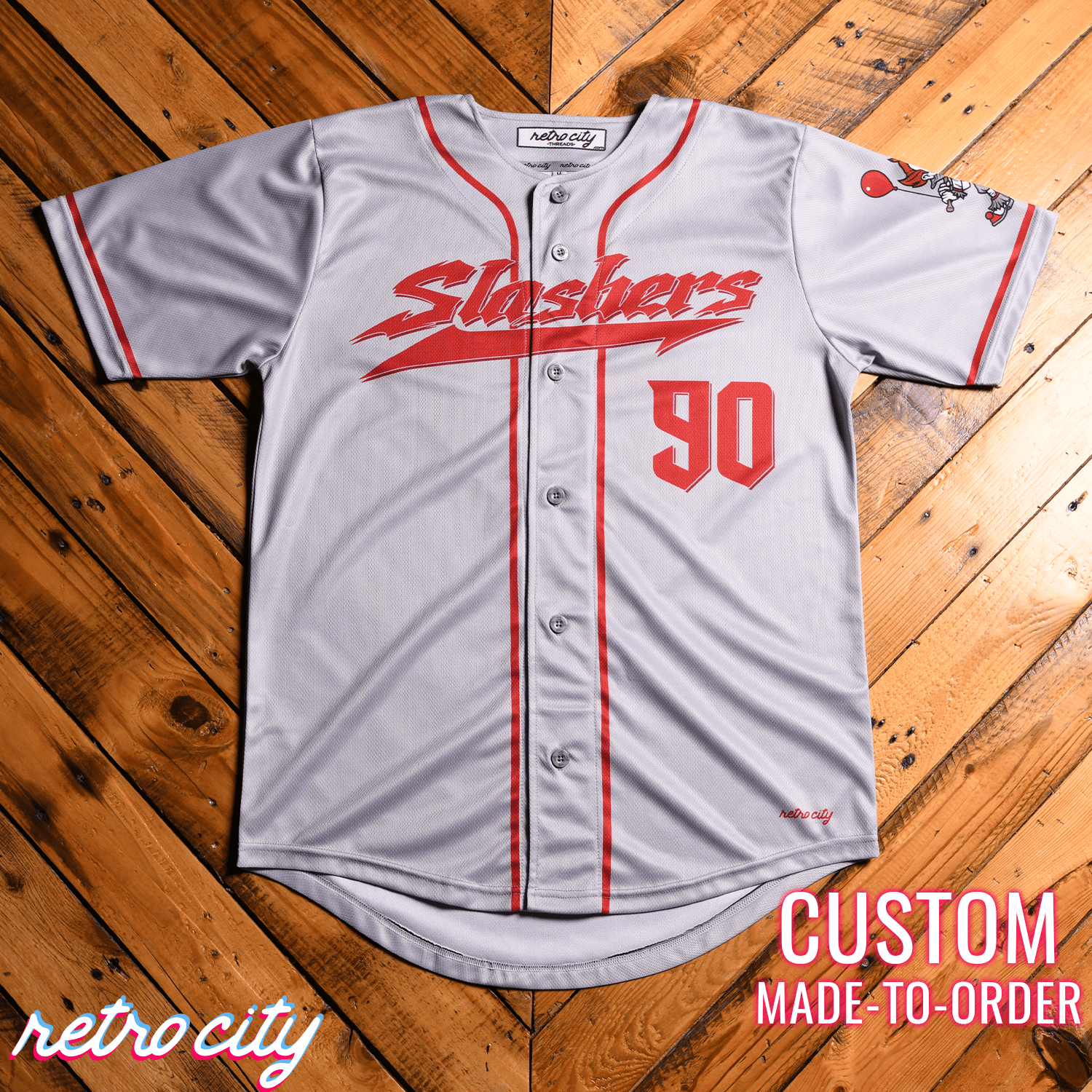 Pennywise Slasher Series Full-Button Baseball Jersey