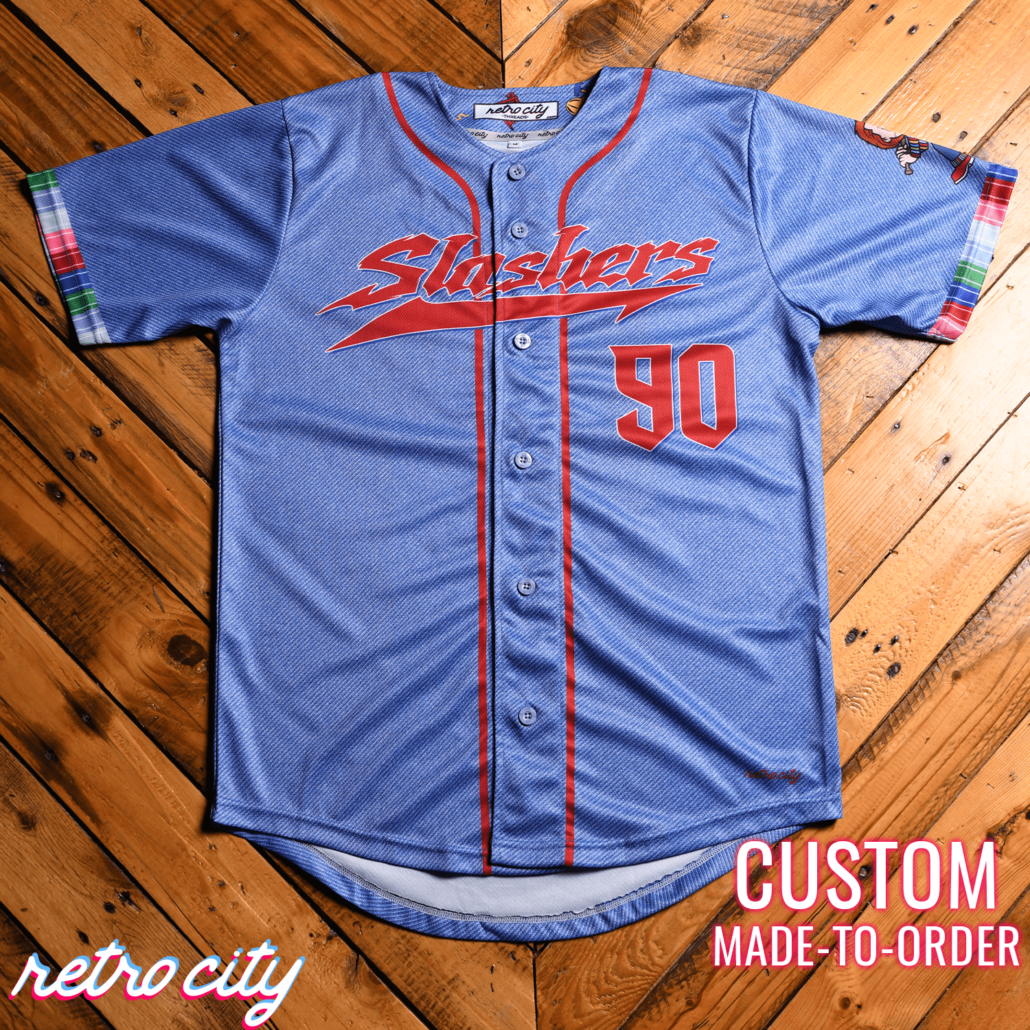 Chucky Slasher Series Full-Button Baseball Jersey