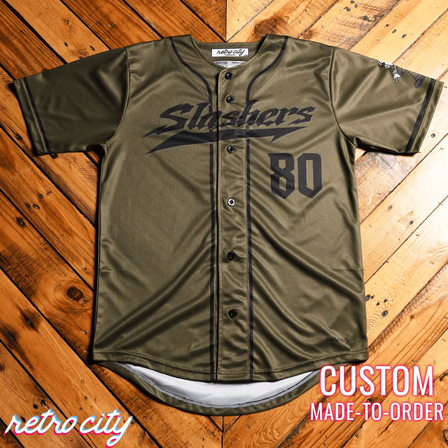 Jason Slasher Series Full-Button Baseball Jersey