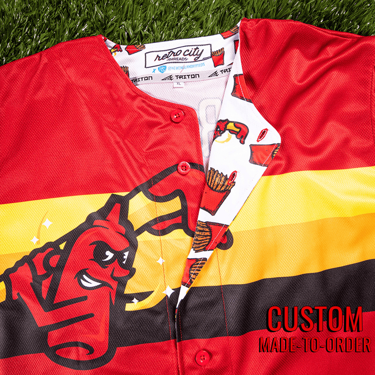 Fry Swatters Seamhead Baseball League Jersey (Away) *CUSTOM*
