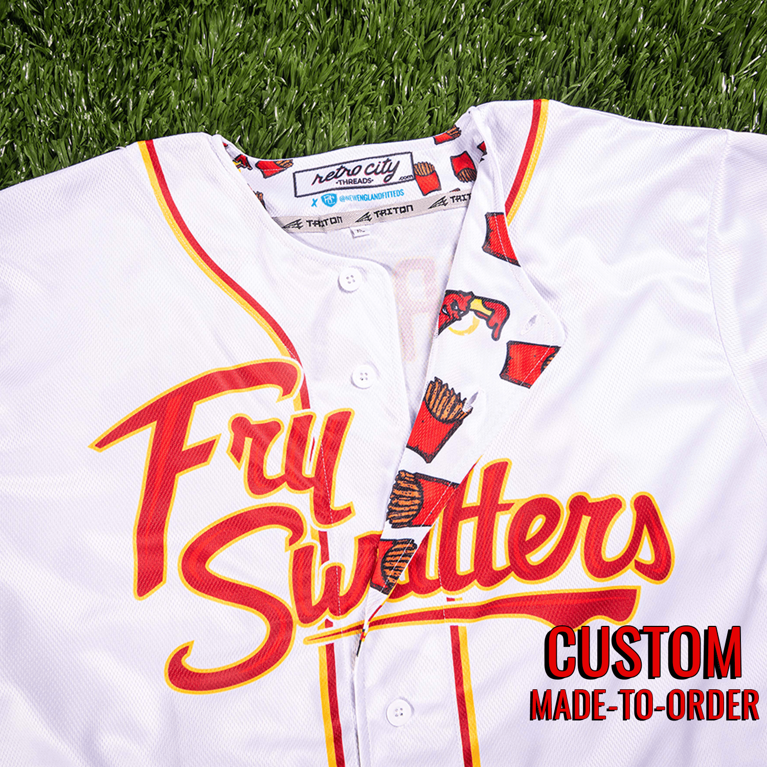 Fry Swatters Seamhead Baseball League Jersey (Home) *CUSTOM*