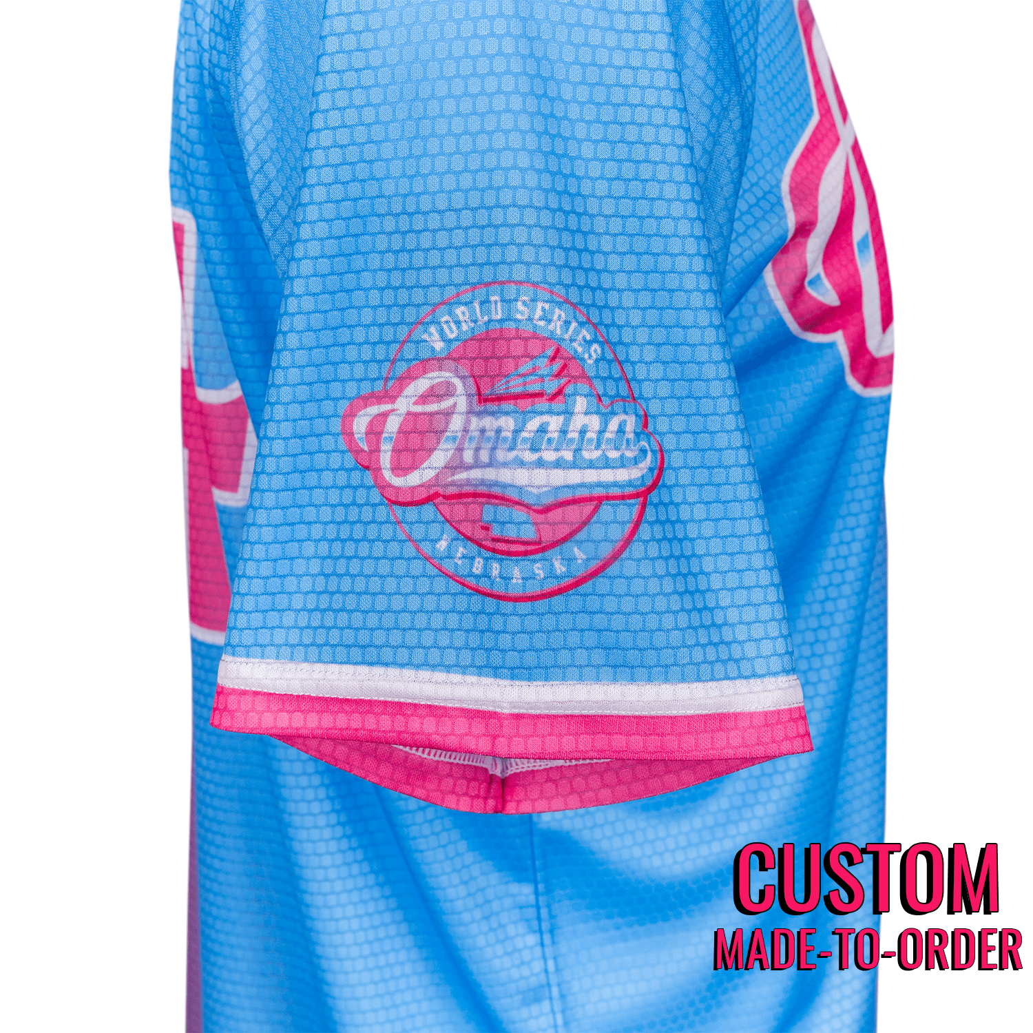 Omaha World Series Baseball Jersey *CUSTOM* (Cotton Candy)