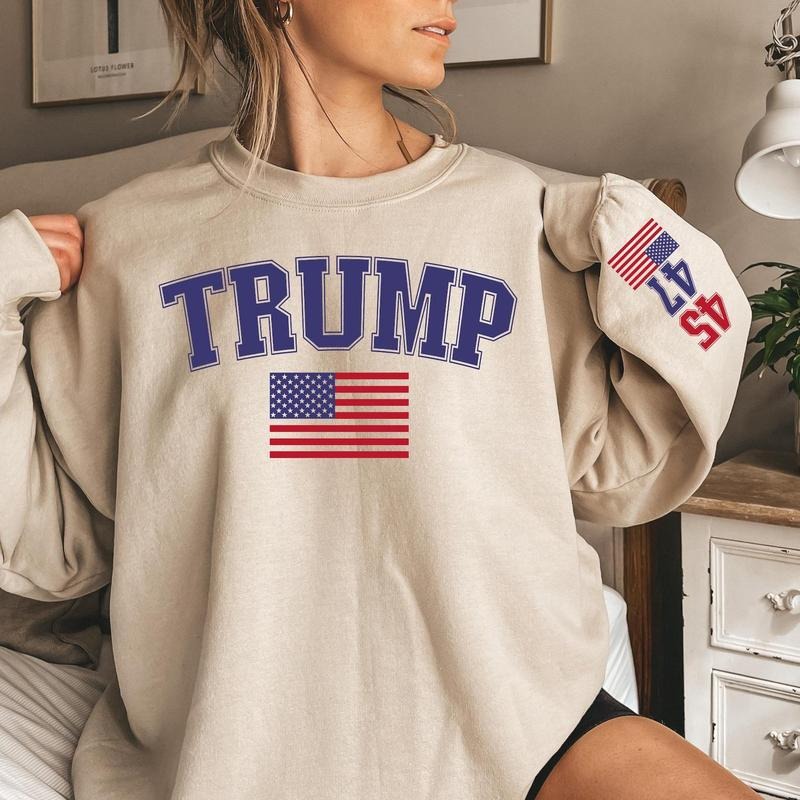 47 Crewneck Sweatshirt, Trumpp Train Sweatshirt, Trumpp 2024, Donald 47th , Trumpp Sweater, Awakened Patriot,45-47...