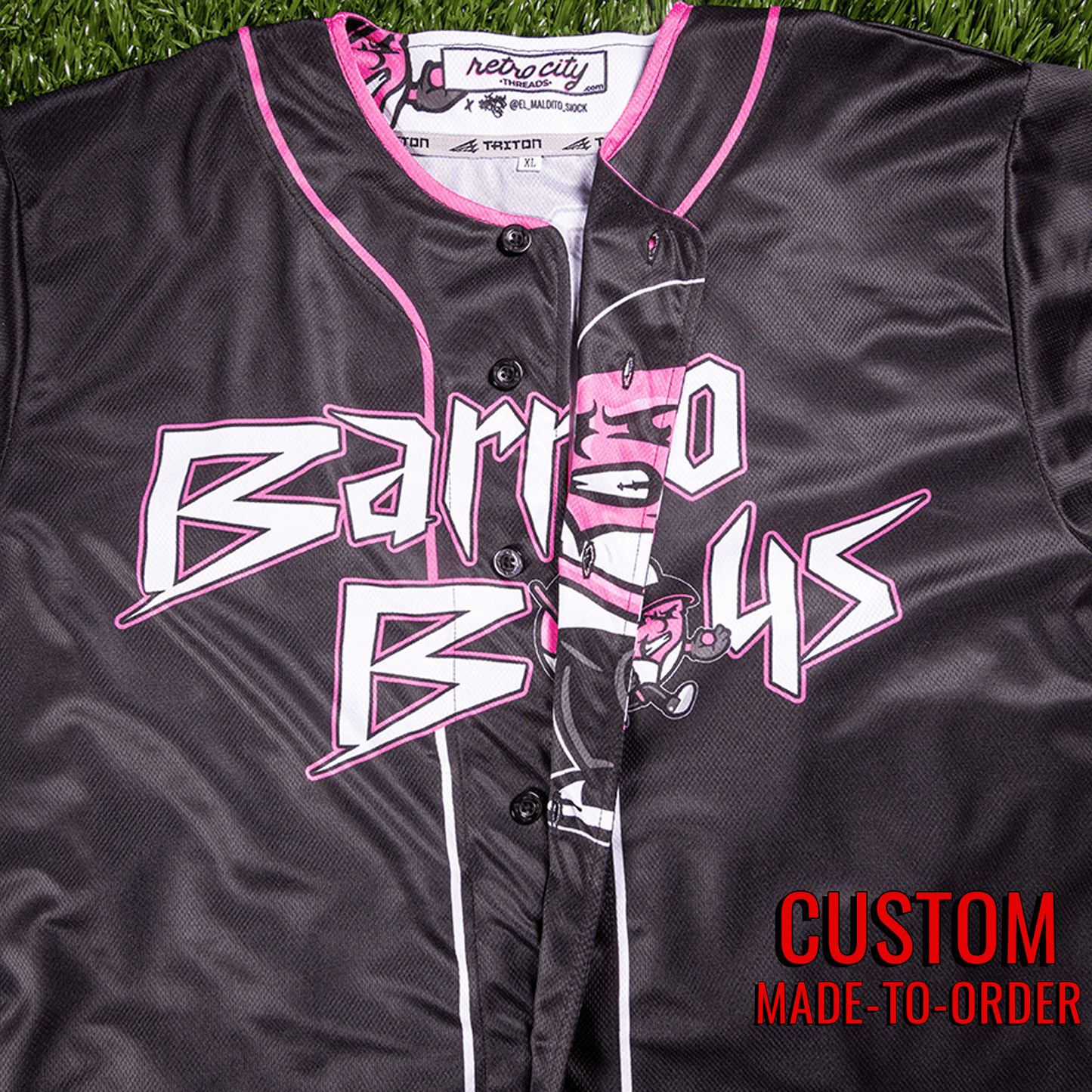 Barrio Boys Seamhead Baseball League Jersey (Away) *CUSTOM*