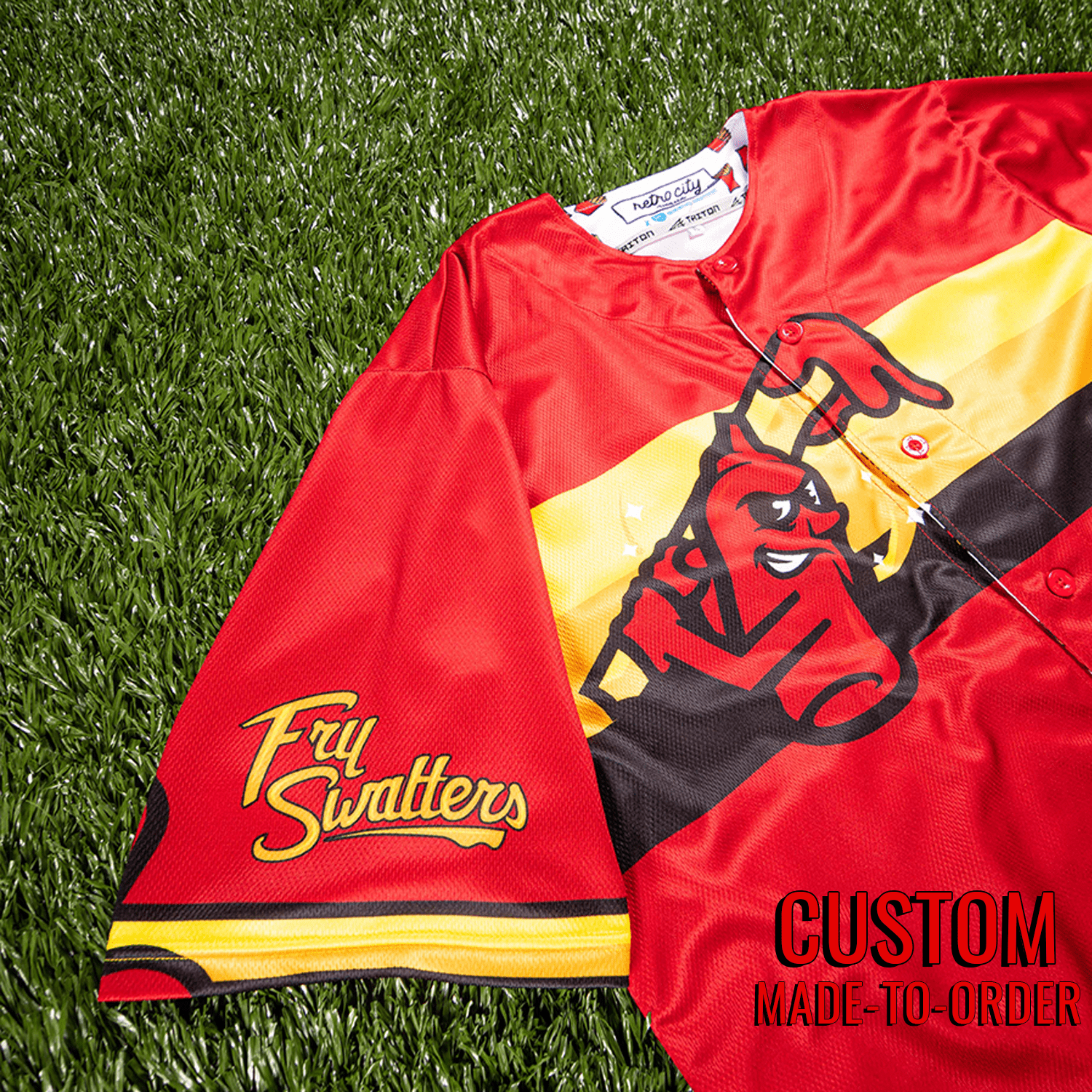 Fry Swatters Seamhead Baseball League Jersey (Away) *CUSTOM*