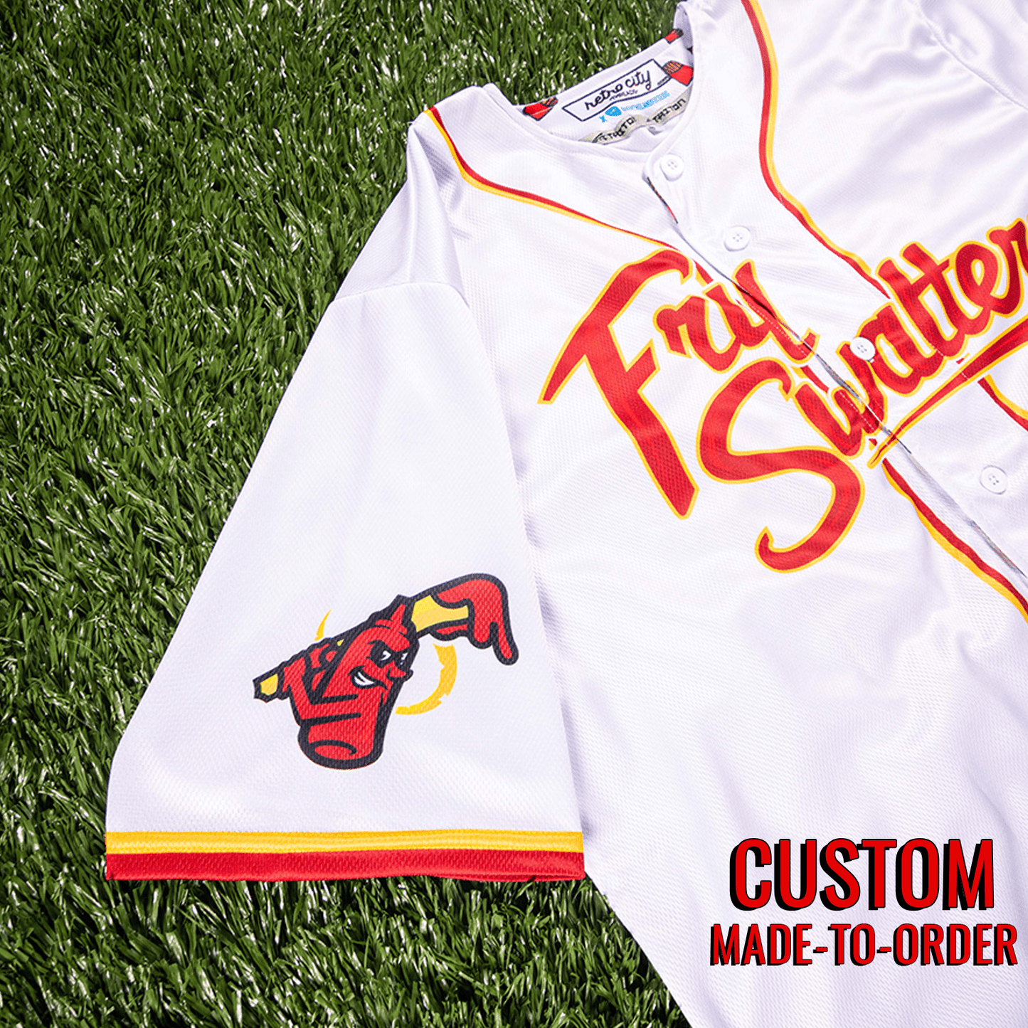 Fry Swatters Seamhead Baseball League Jersey (Home) *CUSTOM*