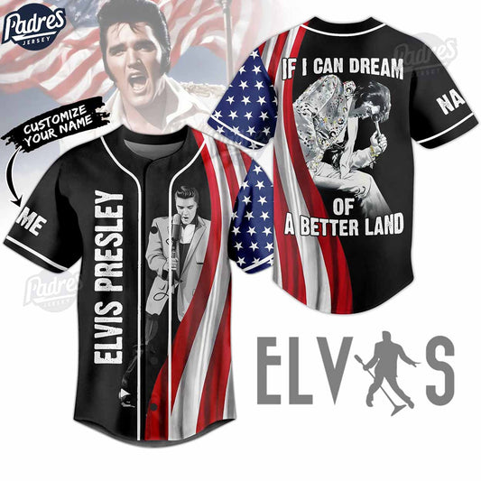 4th Of July Elvis Presley Custom Baseball Jersey - Padres Jersey Oasis: Elevate Your Baseball Style Game... (Image 1)