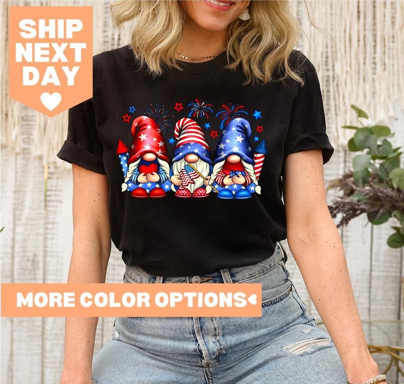 4th Of July Gnomes Shirt 4th Of July Gift Independence Day Gift 4th Of July Shirt Patriotic Shirt Independence Day Shirt...