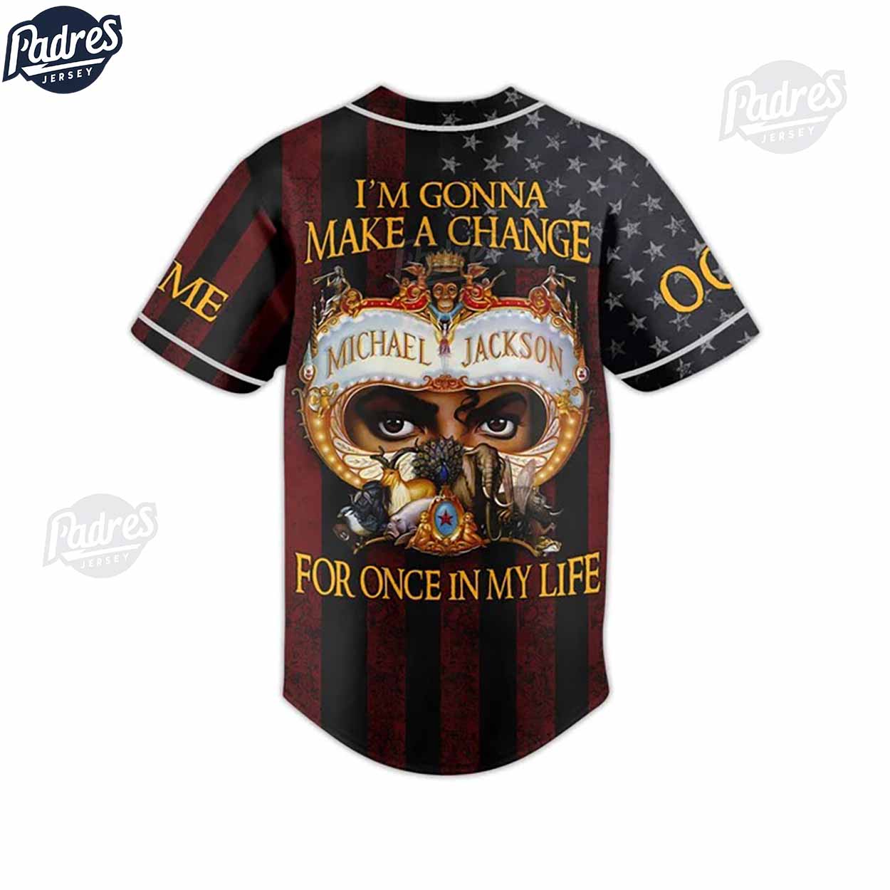 4th Of July Michael Jackson Baseball Jersey - Padres Jersey Oasis: Elevate Your Baseball Style Game T-Shirts,... (Image 3)