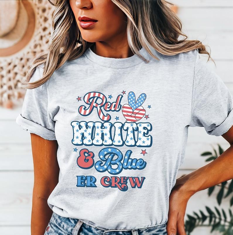 4th Of July Shirt Er Nurse Shirt Er Crew 4th Of July Shirt Independence Day Shirt Er Tech Shirt Emergency Room Rn Shirt...