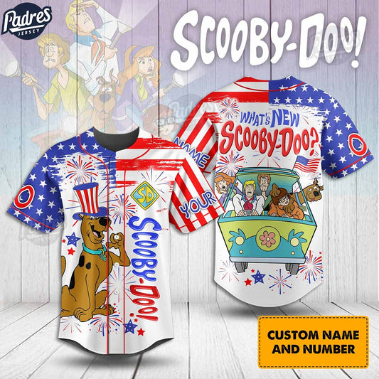 4th Of July What New Scooby-Doo Custom Baseball Jersey - Padres Jersey Oasis: Elevate Your Baseball Style Game... (Image 1)