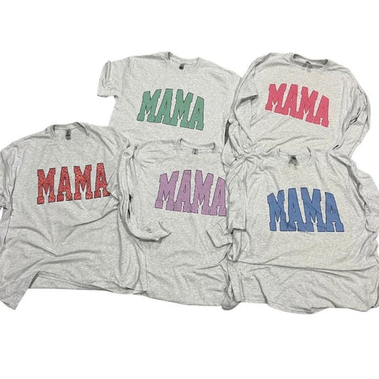 MAMA Varsity Collection Women's Oversized T-Shirt or Long Sleeve Graphic Print Comfortable Summer Wear 50/50 Polyester...