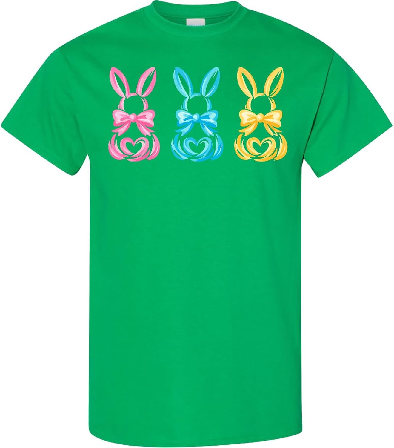 Pastel Easter Bunny Silhouette Adult T-Shirt