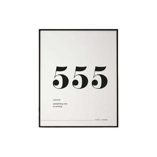 555 Angel Number Wall Art Print, Change, New Beginnings, Angel Number Poster, Gifts For Her Bedroom Wall Decor, Poster...