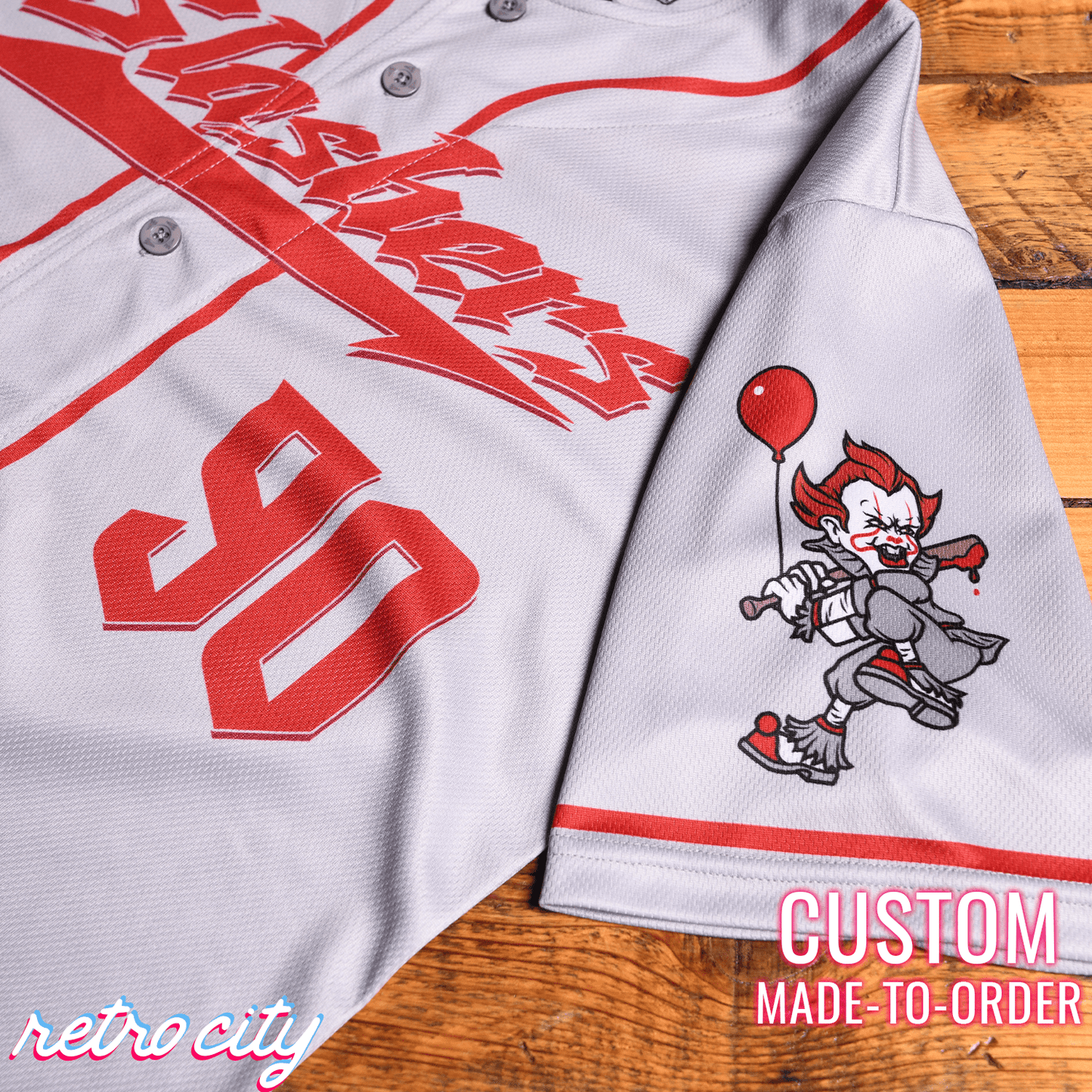 Pennywise Slasher Series Full-Button Baseball Jersey