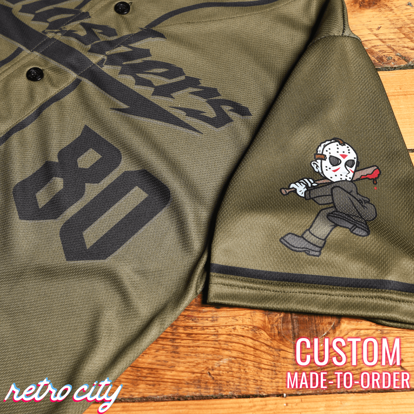 Jason Slasher Series Full-Button Baseball Jersey