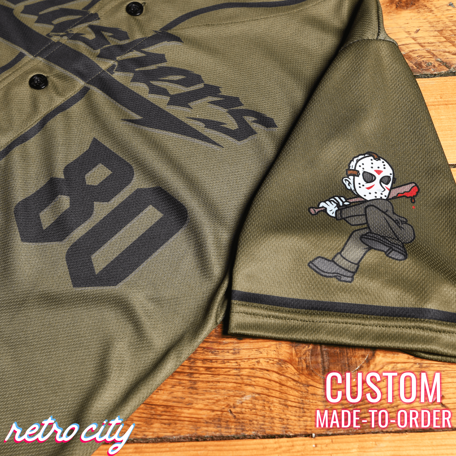 Jason Slasher Series Full-Button Baseball Jersey