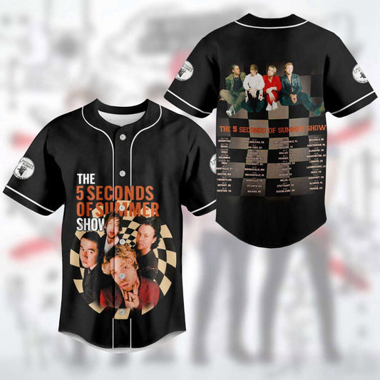 5SOS Show Baseball Jersey: Sounds Good Feels Good Take My Hand Shirt – Pop Rock Band Merch Perfect Gift for Fans
