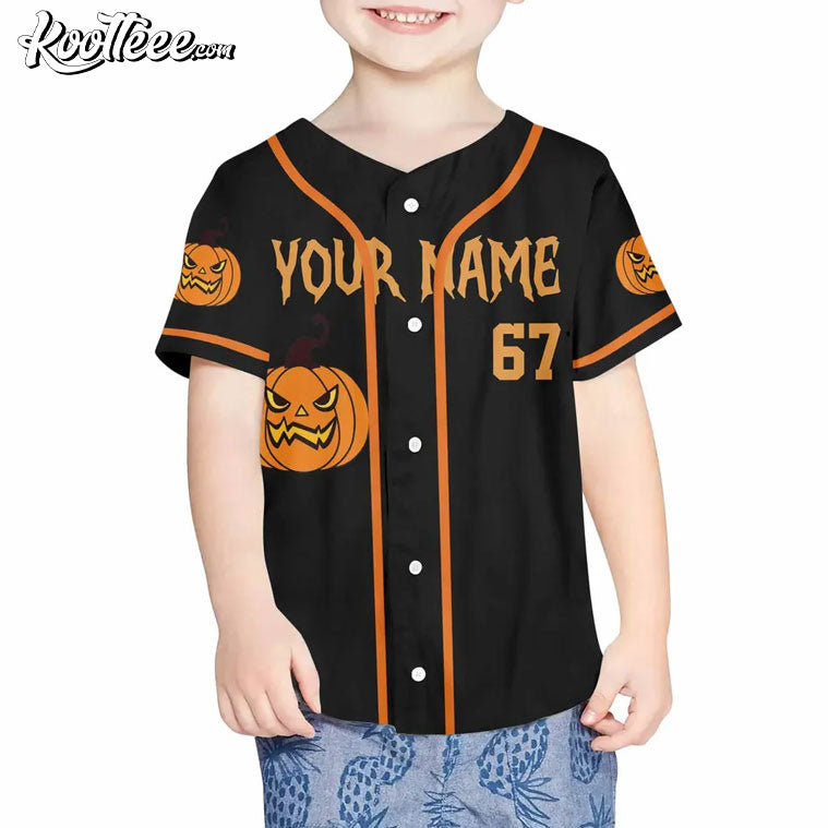 6 7 Funny Halloween Costume Custom Youth Baseball Jersey