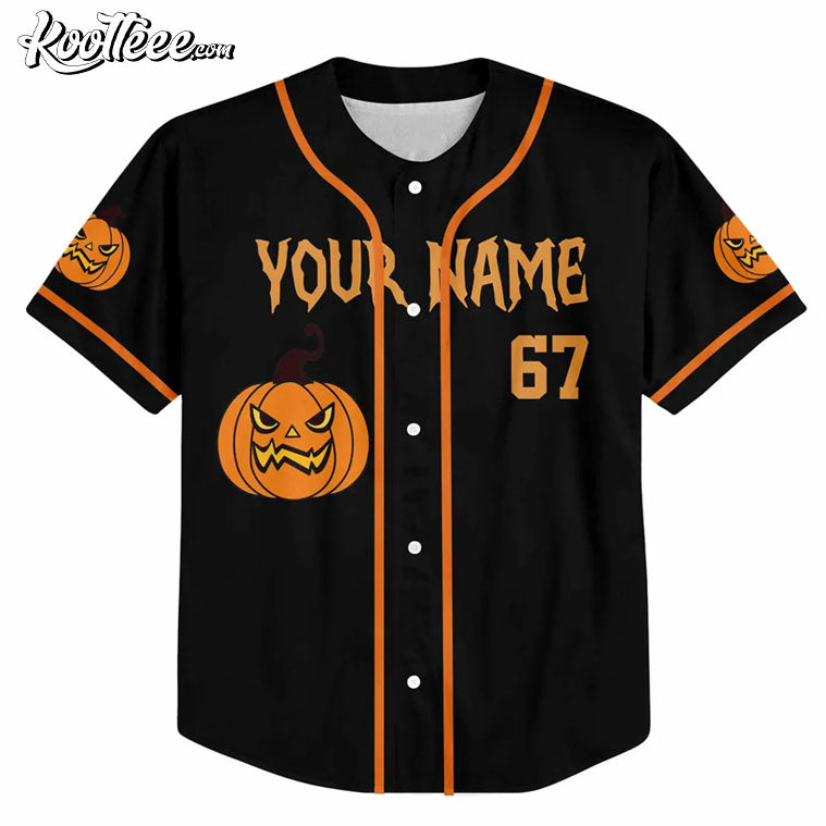 6 7 Funny Halloween Costume Custom Youth Baseball Jersey