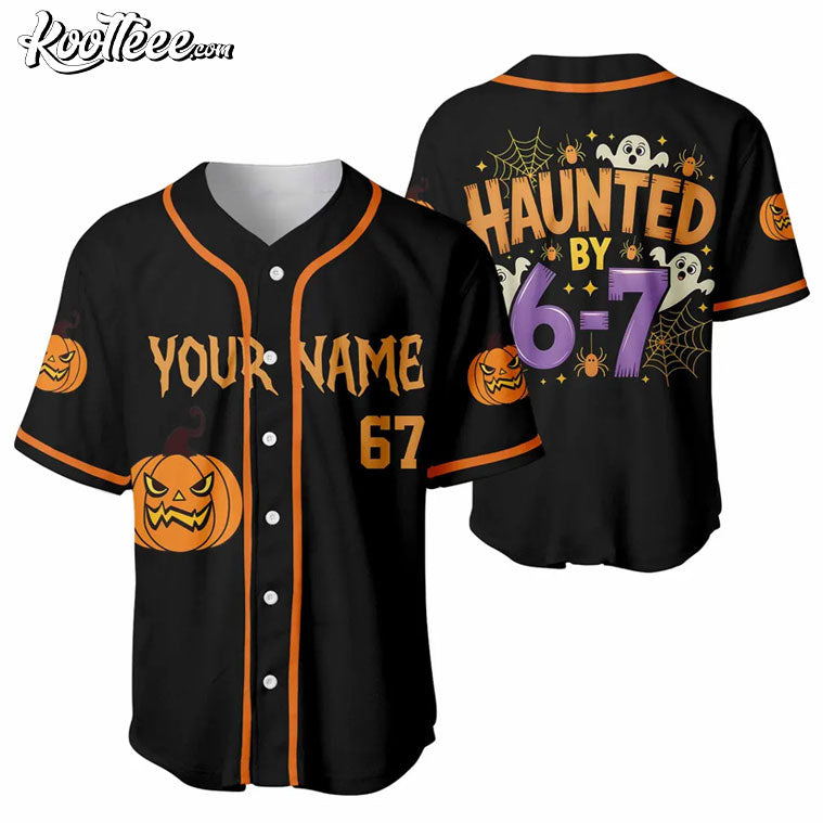 6 7 Funny Halloween Costume Custom Youth Baseball Jersey