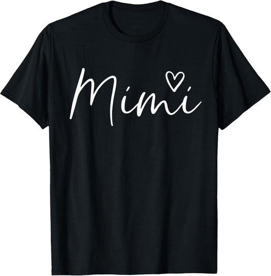 Mimi Gifts for Women Grandma Heart Mother's Day Mimi T-Shirt