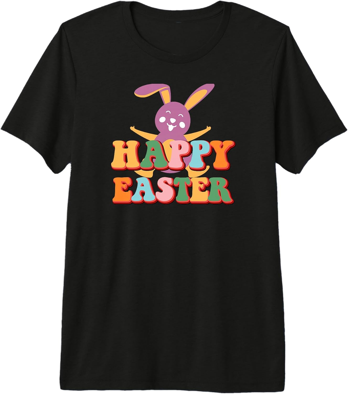 Happy Easter Egg Easter Bunny Pastel Rainbow Retro Fun Premium Tri-Blend T-Shirt