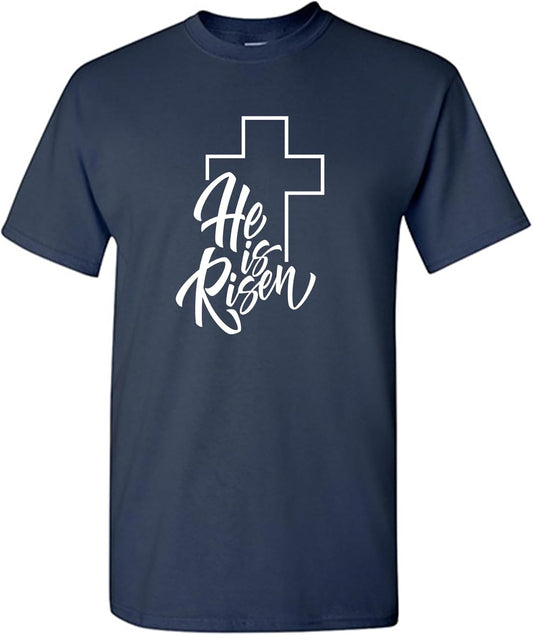 Christian Christmas Shirt Jesus Faith Novelty Easter Gift T-Shirt Graphic Tees | Casual Style Religious Shirts for Men