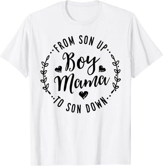 Young Mum from Son to Sun Down Mother's Day Funny Mum Cute T-Shirt