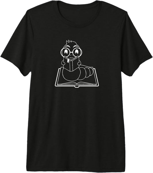 Minimalist Silhouette Bookworm Nerd