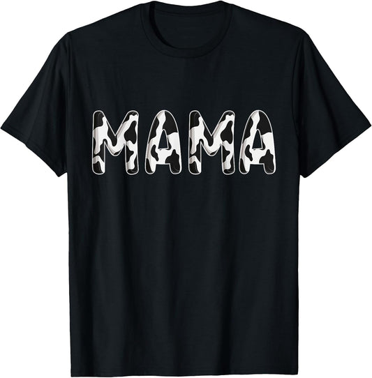 Cow Mama Birthday Family Matching Mothers Day Boy Girl Farm T-Shirt Small