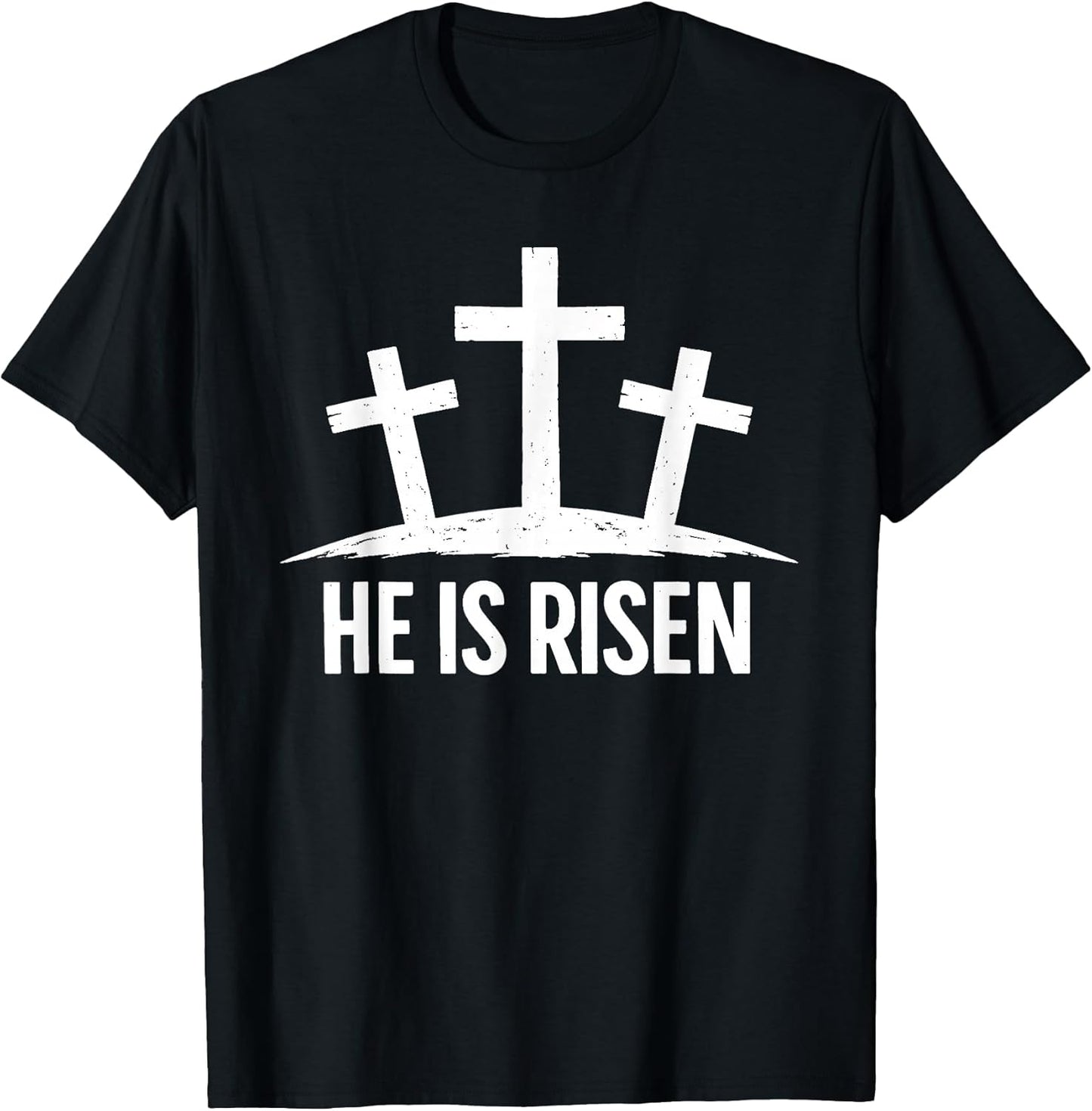 Easter He is Risen Christian Cross T-Shirt