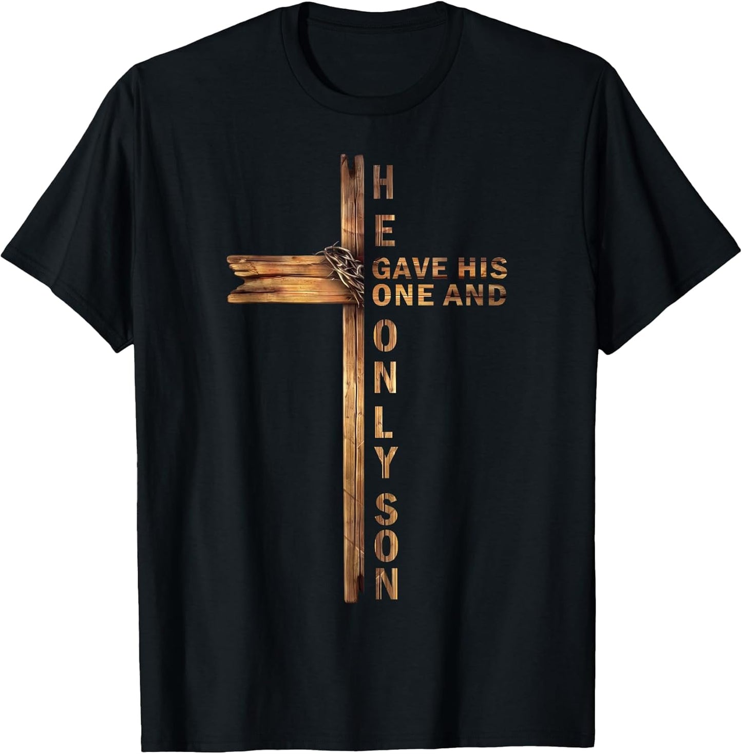 Easter Cross Bible Verse John 3:16 Christian Men Women Kids T-Shirt