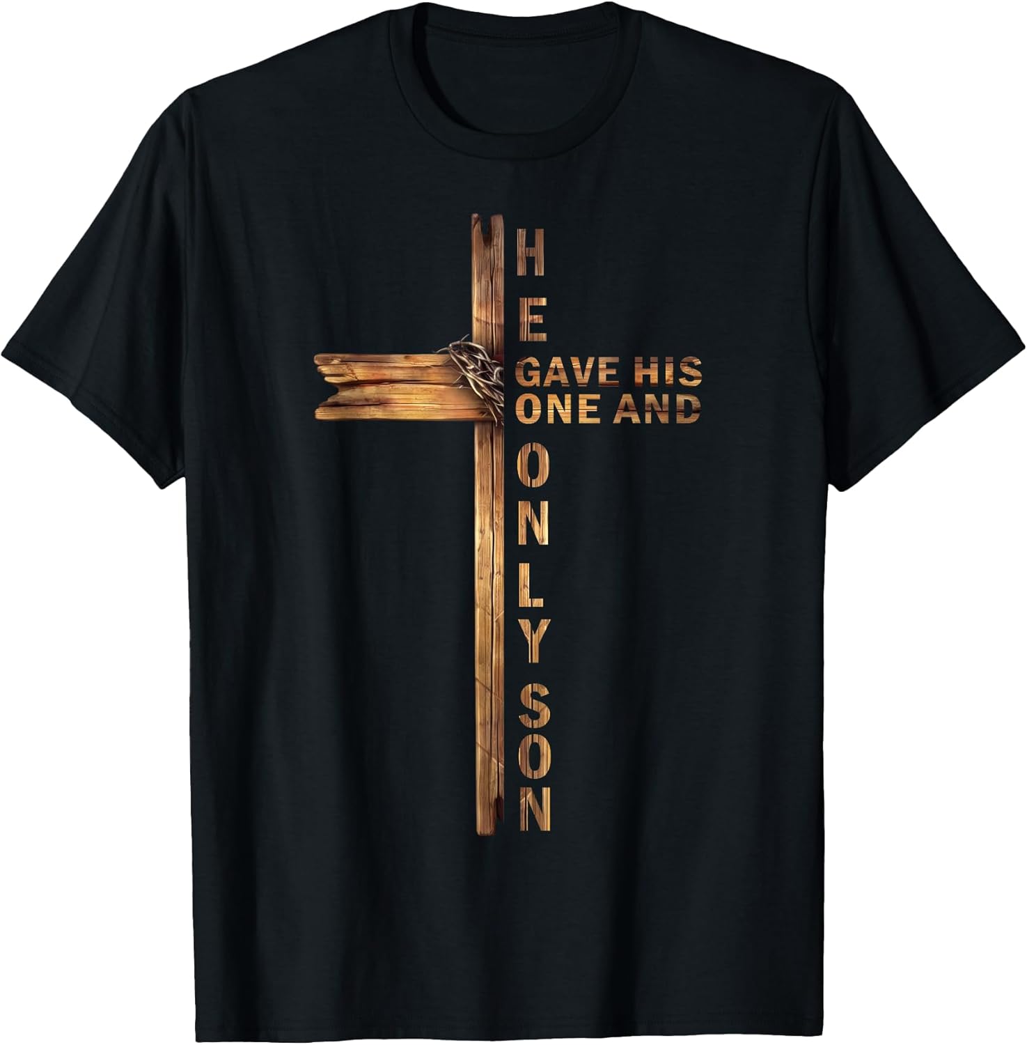 Easter Cross Bible Verse John 3:16 Christian Men Women Kids T-Shirt