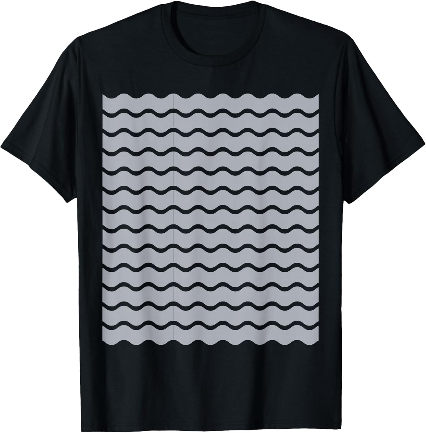 Minimalist Grey and White Wavy Lines Pattern
