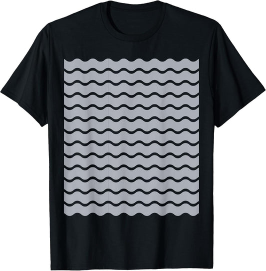 Minimalist Grey and White Wavy Lines Pattern
