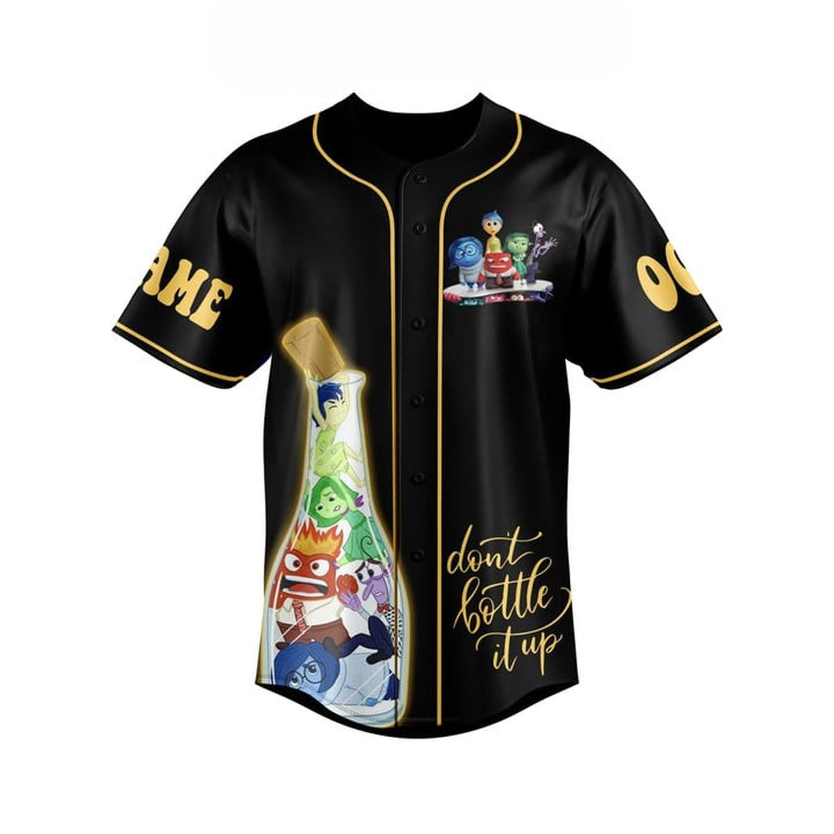 Customized Don't Bottle It Up Inside Out Black Baseball Jersey T-Shirts, Hoodie, Sweatshirt | WearSparks.com (Image 2)