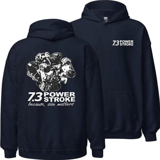 7.3 Power Stroke Hoodie Powerstroke Diesel Truck Hoodie With American Flag Pullover Long Sleeve Cotton T-Shirts, Sweatshirt