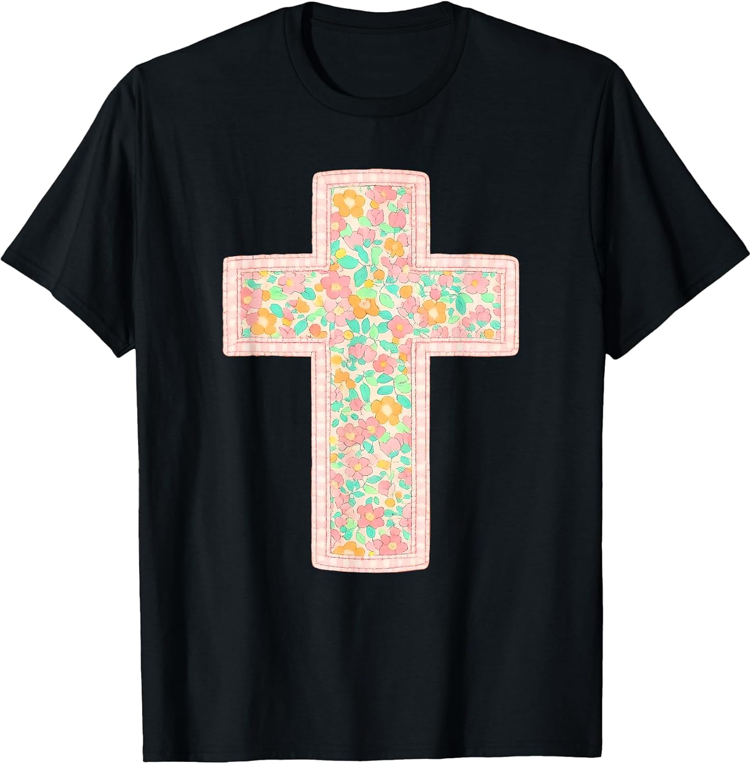 He is Risen Flower Happy Easter Day Jesus Christian Cross T-Shirt