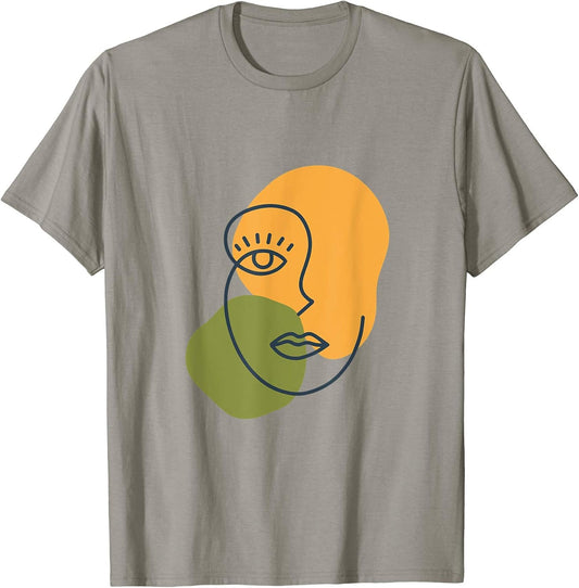 Abstract minimalist woman face line art Co.