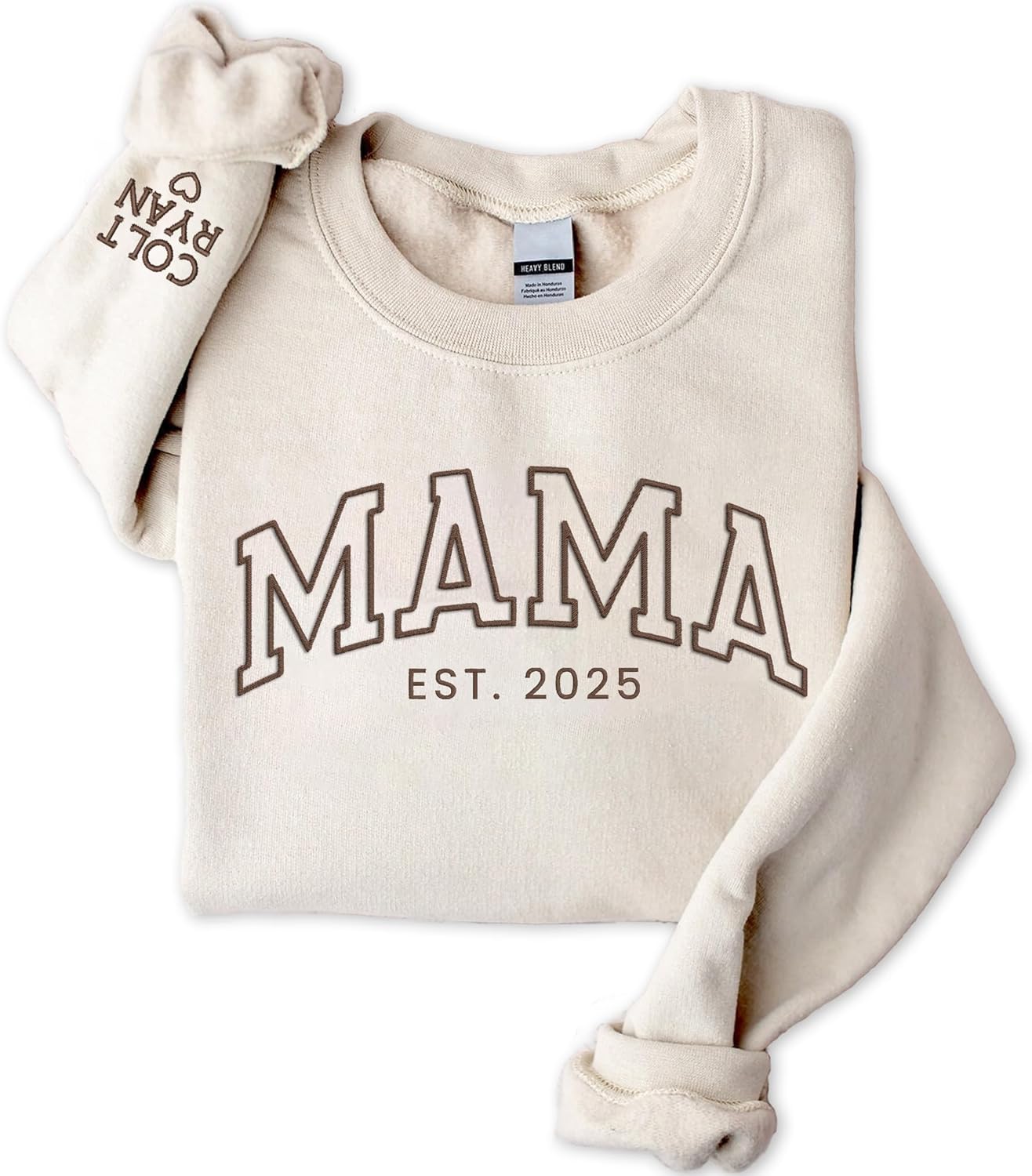Embroidered Mama Sweatshirt, Mother’s Day Pullover, Grandma Crewneck, New Mom Apparel, Women’s Holiday Sweater