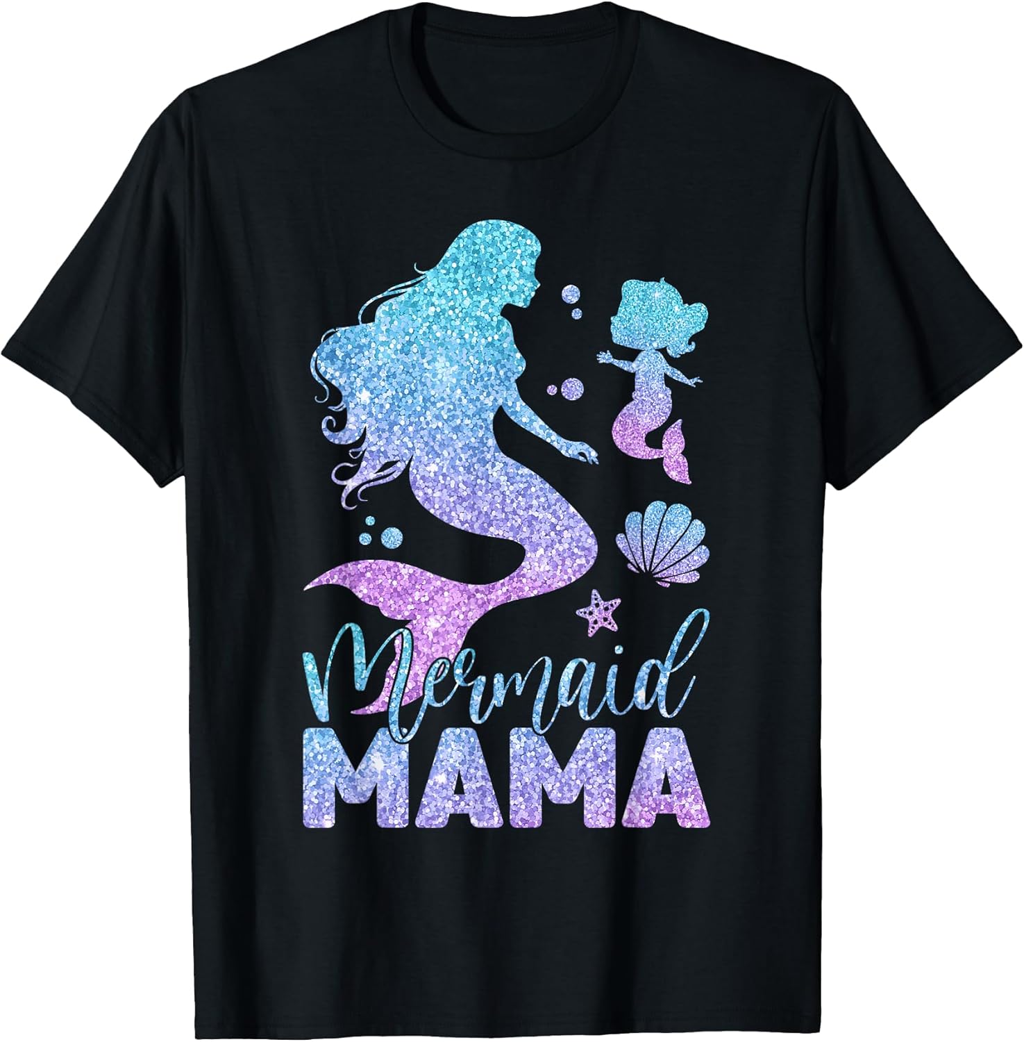 Cute Mermaid Mama Mermaid Mom Mommy Happy Mothers Day Women T-Shirt